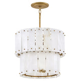 Simone Alabaster Round 2-Tier Chandelier