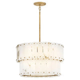 Simone Alabaster Round 2-Tier Chandelier