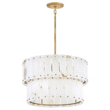 Simone Alabaster Round 2-Tier Chandelier