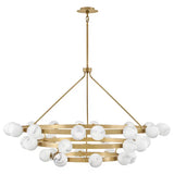 Art Glass Ball Selene Multi Tier Chandelier