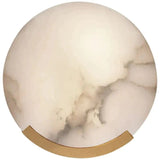 Iris Alabaster Round Plate Wall Sconce