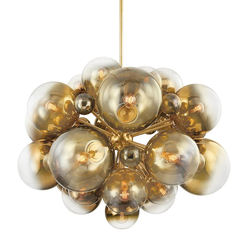 Art Glass Spherical Shade Kyoto Chandelier