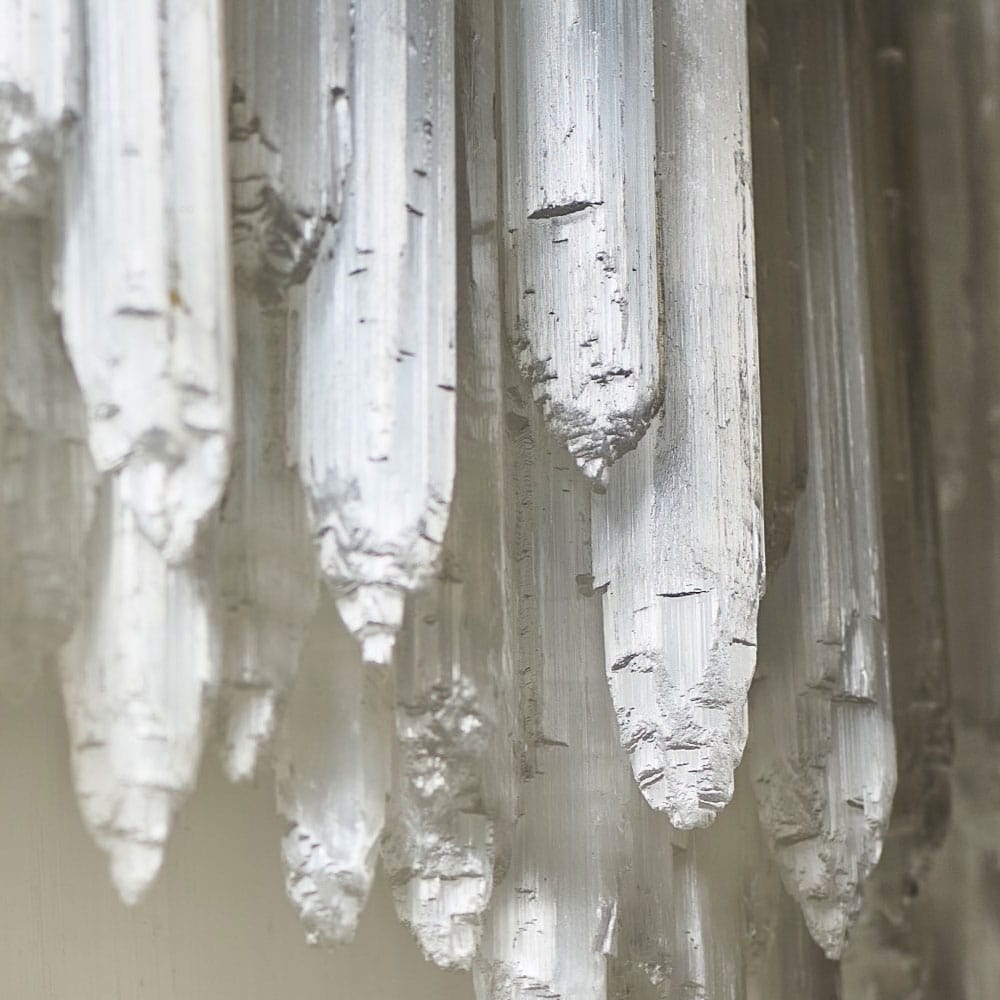 Art Selenite Layer Rectangular Chandelier