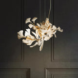 Gingko Chandelier G USE White and Gold