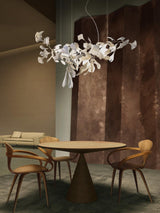 Gingko Chandelier G USE White and Gold