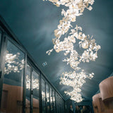 Gingko Chandelier G USE White and Gold