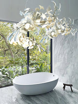 Gingko Chandelier G USE White and Gold