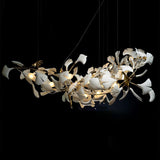 Gingko Chandelier G USE White and Gold