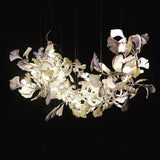 Gingko Chandelier G USE White and Gold