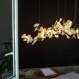 Gingko Chandelier G USE White and Gold