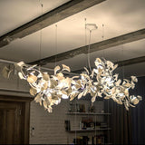 Gingko Chandelier G USE White and Gold