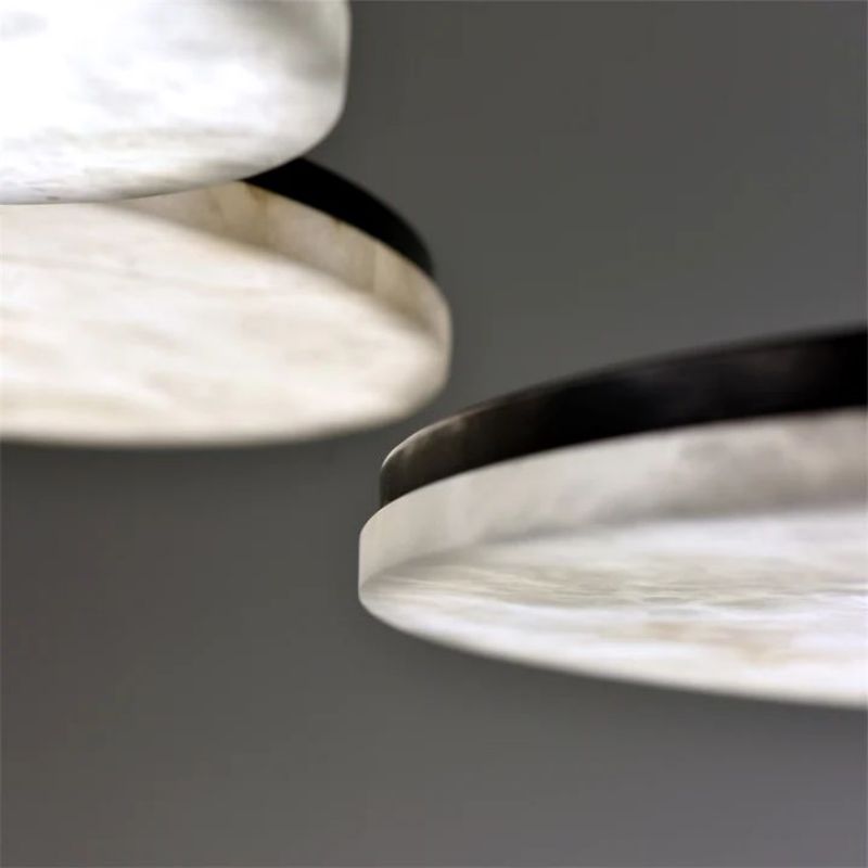 Theseus Alabaster Anne Mini Round Pendant Light