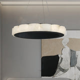 Moden Alabaster Round Chandelier Black