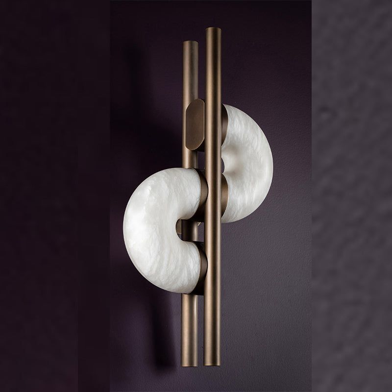 Modern Alabaster Global Wall Sconce