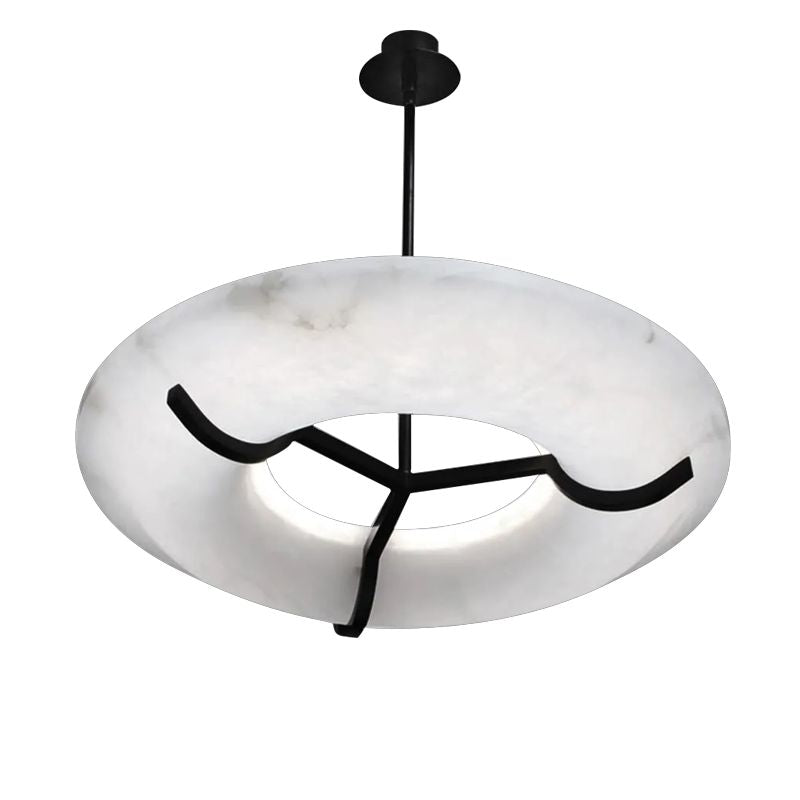 Modern Round Alabaster Chandelier 23'' 31'' 39''