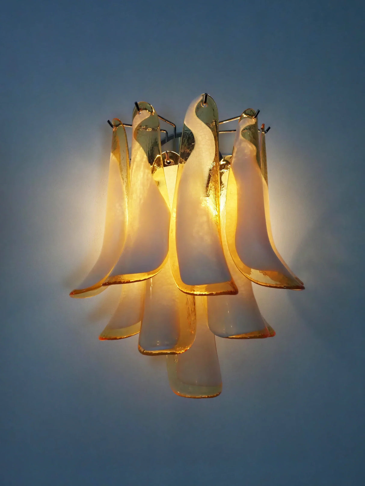 Vintage Murano Caramel Wall Lights 13.8"