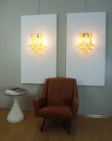 Vintage Murano Caramel Wall Lights 13.8"