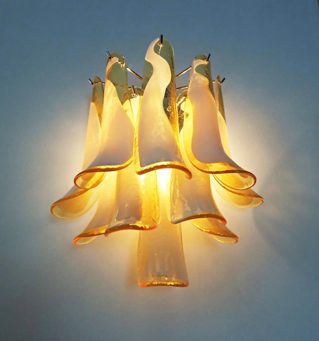 Vintage Murano Caramel Wall Lights 13.8"