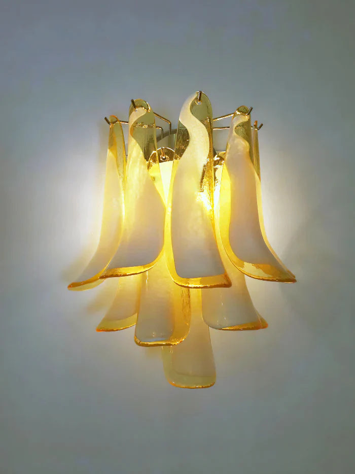 Vintage Murano Caramel Wall Lights 13.8"