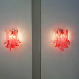 Vintage Murano Red Wall Lights 16.5"H