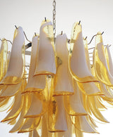 Vintage Caramels Glass Murano Petals Chandelier 26.6"