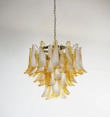 Vintage Caramels Glass Murano Petals Chandelier 26.6"