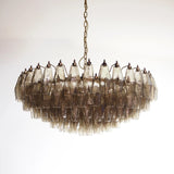 Murano Faceted Smoked Glass Chandelier 35.4"