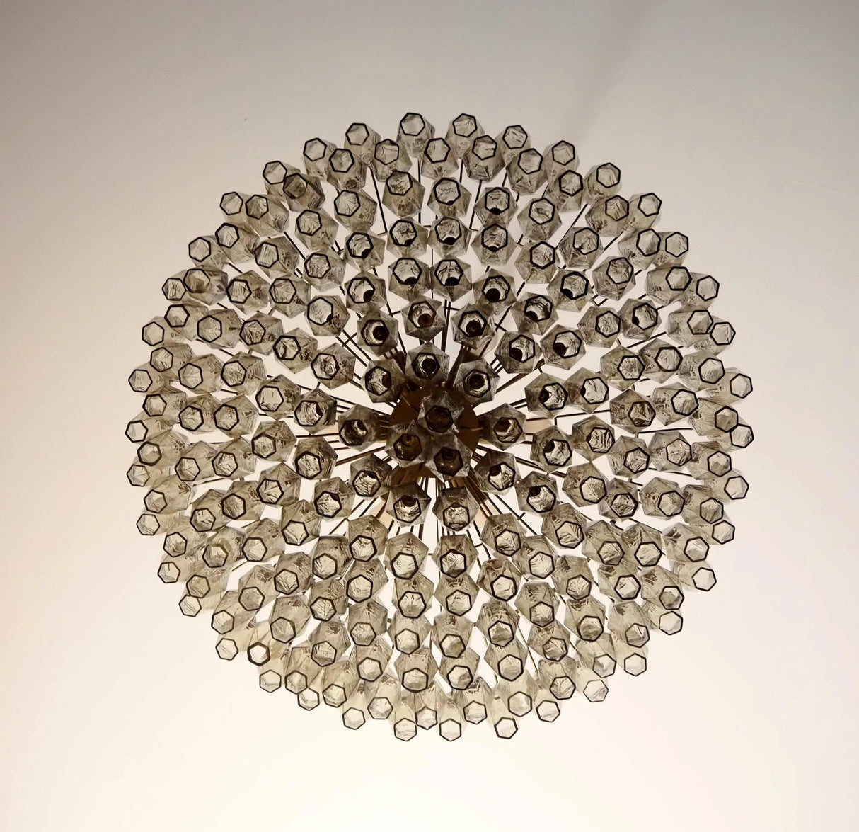 Murano Faceted Smoked Glass Chandelier 35.4"