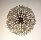 Murano Faceted Smoked Glass Chandelier 35.4"