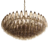 Murano Faceted Smoked Glass Chandelier 35.4"