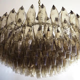 Murano Faceted Smoked Glass Chandelier 35.4"