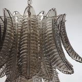 Murano Smoked Ferns Glass Chandelier 31.5"