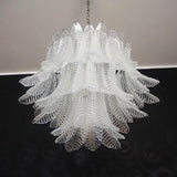 Murano Transparent Ferns Glass Chandelier 31.5"