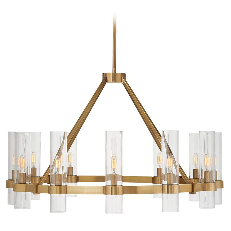 Modern Art Glass Presidio Chandelier 12-Light