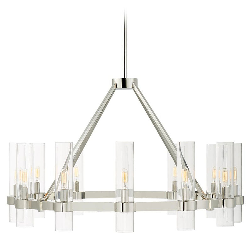 Modern Art Glass Presidio Chandelier 12-Light