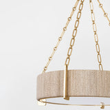 Quebec Abaca Rope Round Large Chandelier