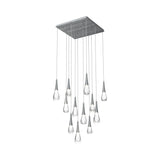 Rain LED Square Chandelier