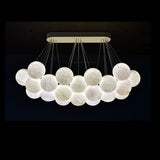 Rectangular Alabaster Ball Chandelier