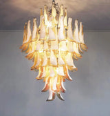 Stunning Murano Caramel Glass Petals Chandelier 31.5"