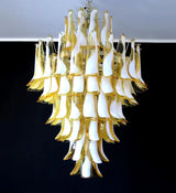 Stunning Murano Caramel Glass Petals Chandelier 31.5"