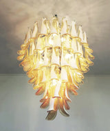 Stunning Murano Caramel Glass Petals Chandelier 31.5"