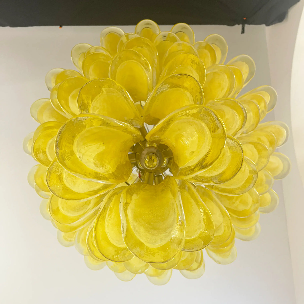 Stunning Murano Caramel Glass Petals Chandelier 31.5"