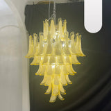 Stunning Murano Caramel Glass Petals Chandelier 31.5"