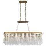 Art Glass Crystal Lafayette Linear Chandelier