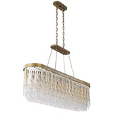 Art Glass Crystal Lafayette Linear Chandelier