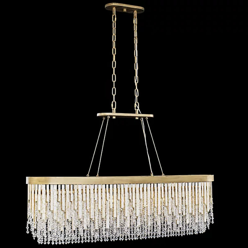 Art Glass Crystal Lafayette Linear Chandelier