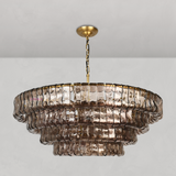 Art Glass Ghiaccio Round Chandelier 50"