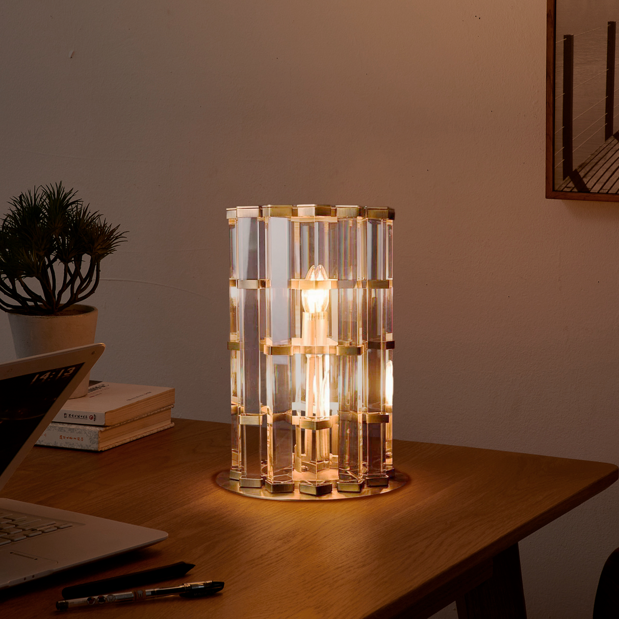 Art Night Rod Table Lamp