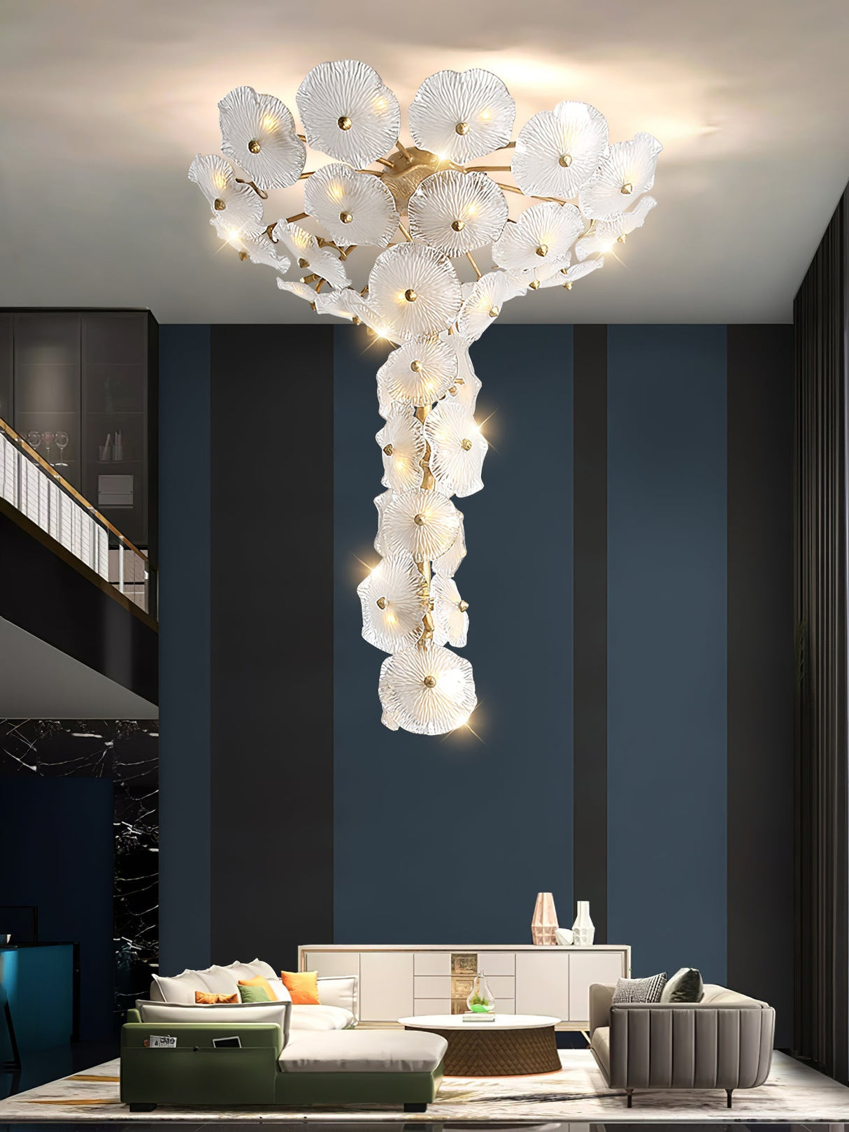 Nenufar Water Lily Chandelier 23.6" 31.5"