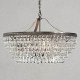 Handmade Art Crystal Glass Clarissa Round Chandelier